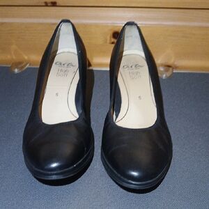 Ara Leather Black High Soft Women's Heels